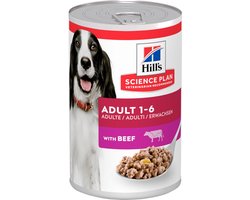 Hill's Science Plan Adult Natvoer Hond met Rund 12x 370 gr