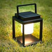 Lampen District ® - Solar tuinverlichting - Tafellamp oplaadbaar - USB & Zonne-energie - Tentlamp oplaadbaar - 3 Helderheidsniveaus