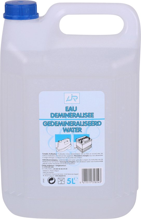 Urban Living Accuwater/Demiwater - gedemineraliseerd water - fles 5 liter- water zonder zouten - voor ruiten/strijkijzer/auto en meer