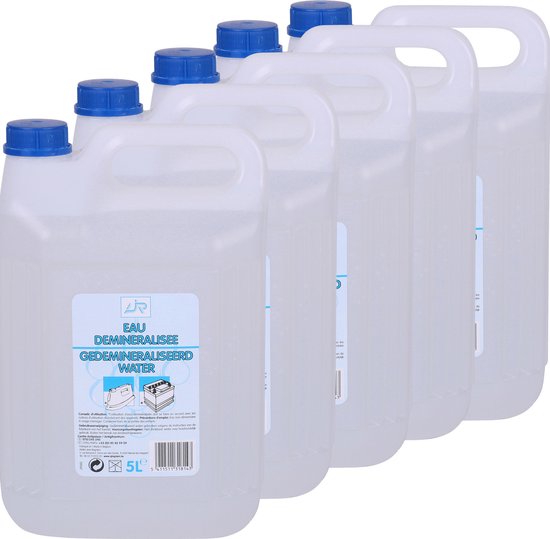 Foto: Urban living accuwater demiwater 5x gedemineraliseerd water fles 5 liter water zonder zouten voor ruiten strijkijzer auto en meer