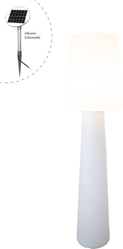8 seasons No. 1 - Design Lamp Staand - H160cm. - Tuinverlichting - Zonne-energie/Solar - Led - Wit - 8 seasons