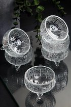 Asir Bowl-set (6 stuks) - Glas met zilveren rand