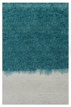 Blauw en wit Storm gradiënt vloerkleed tapijt - 80 x 150 cm