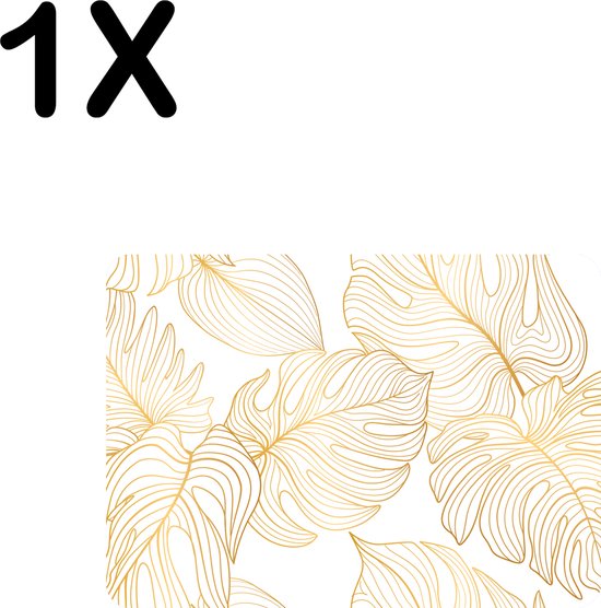 Sneeuwvlok Gouden Placemats, 12 stuks PVC Gouden Tafelmat Set