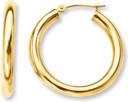 foto van Lajetti - Oorbellen Ringen Dames 4,5 cm - Stainless Steel Gold plated