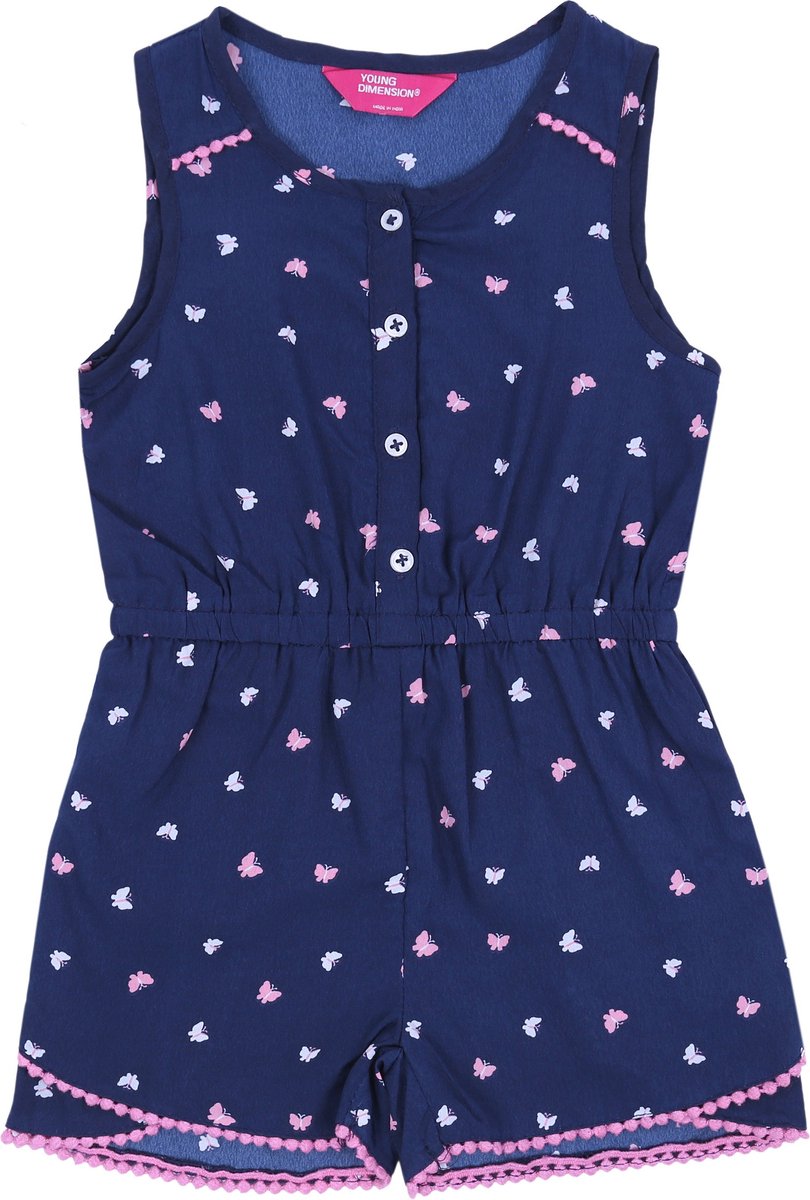 Marineblauwe vlinder jumpsuit