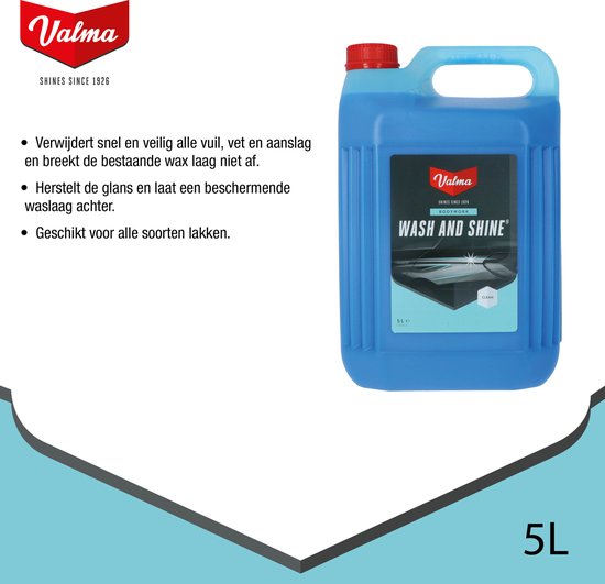 Valma Wash & Shine - Krachtige Autoshampoo - Verwijdert vuil en vet - Reinigt grondig, zonder strepen - Herstelt glans - 5 Liter van Valma — afbeelding 5