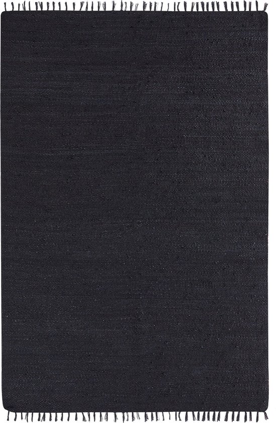 SINANKOY - Laagpolig tapijt - Zwart - 200 x 300 cm - Jute