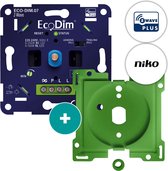 EcoDim Z-Wave led dimmer, ECO-DIM.07 Z-Wave, druk/draai, inbouw, Touchlink, 0-250W LED, voor Niko