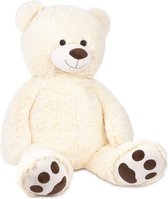 XXL Teddybeer 100 cm Groot - Wit - Pluche Dier Knuffel