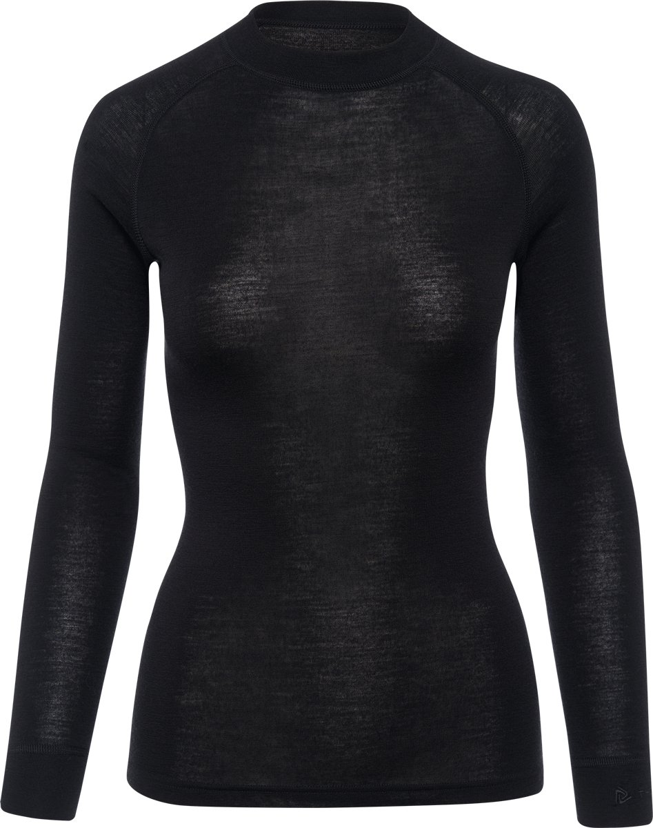 Merinowol Warm Long sleeve shirt - Dames - Black