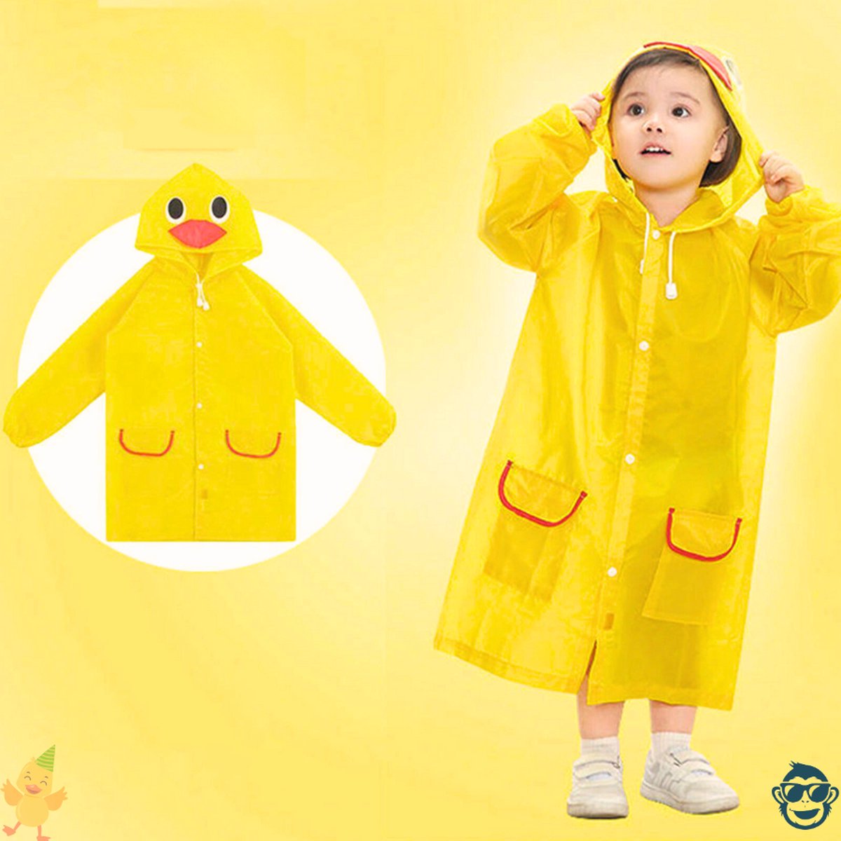 Gele regenjas baby sale