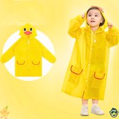 Imperméable / Poncho Canard Jaune pour enfants 2-6 ans (taille 120) | BoefieBoef | Polyester - poncho de pluie - combinaison de pluie - veste - pluie - manteau artisanal - déguisements - canard - jaune - 1 taille - carnaval