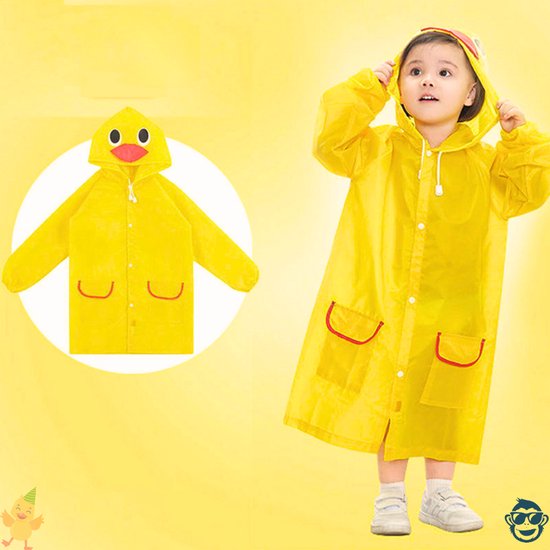 Regenjas Poncho Gele Eend voor kinderen 2 6 jaar maat 120 BoefieBoef Polyester . bol