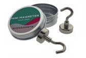 Minigadgets - Super Sterke Magnetische ophanghaakjes - 2 stuks - Neodymium N52 Extra Sterk - Magneet Haakjes - Haak Magneten