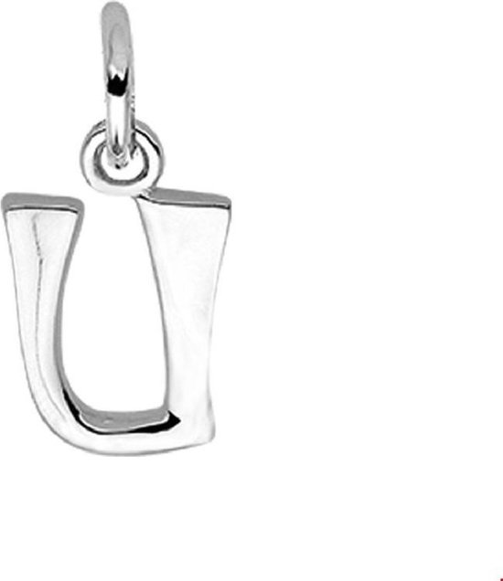 Candyfancy 925 A-Z Letterketting, halsketting met letterhanger, zilver, damesketting met initialen, Geen edelsteen