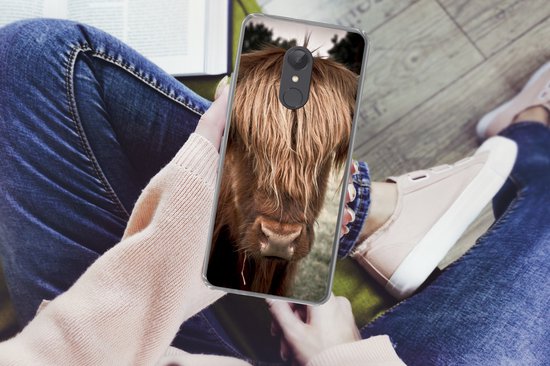 Coque de téléphone compatible avec Xiaomi et Redmi 5 - Motif écossais Highlander - Arbre - Herbe - Coque en Siliconen