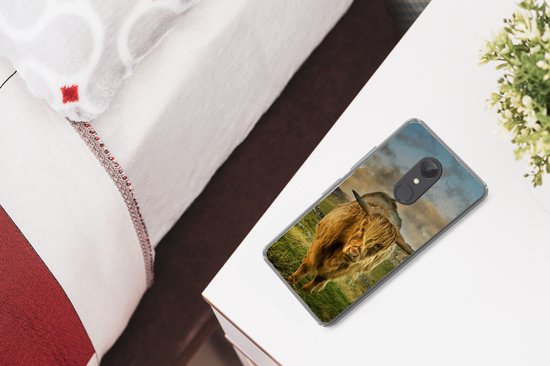 Convient pour la coque Xiaomi Redmi 5 - Highlander écossais - Herbe - Berg - Coque de téléphone en Siliconen