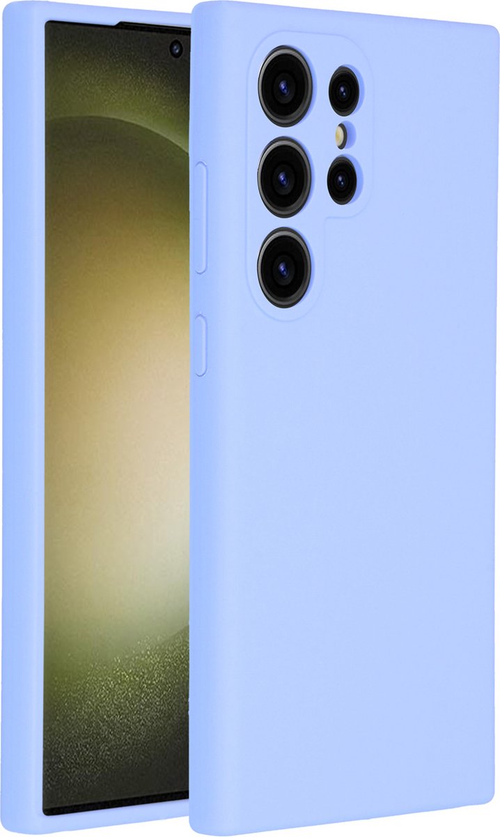 Accezz Hoesje Geschikt voor Samsung Galaxy S24 Ultra Hoesje Siliconen - Accezz Liquid Silicone Backcover - Paars