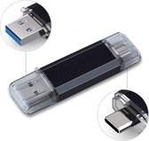 USB Memory Stick 512 GB Wansenda USB 3.0 Type C Flash Drive Pen Drive OTG USB Stick Voor Type-C Android-apparaten/PC/Mac (512 GB, zwart)