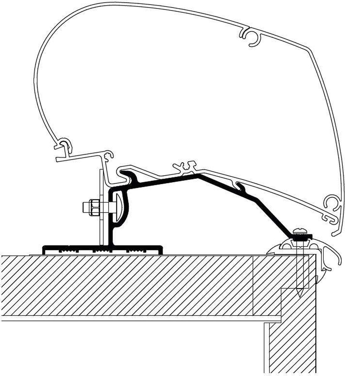 Thule Voortent Adapter Caravan 5.5m