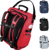 Valkental - "ValkPro" - duurzame 3in1 fietstas - Rood - rugtas,bagagedragertas,schoudertas ineen - waterdicht van rPET - 26 L rolltop