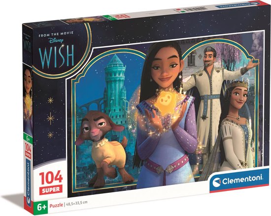 Clementoni - Puzzel - Super 104 Stukjes - Wish Disney - Kinderpuzzel | bol