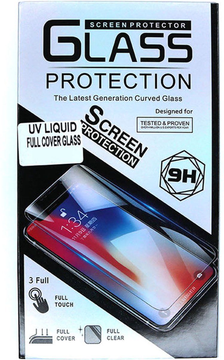 MF OnePlus 7 Pro UV Liquid 3D Curved Screenprotector - Tempered Glass - Beschermglas - Gehard Glas - Screen Protector Glas 2 stuks