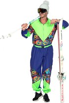Wilbers & Wilbers - Costume des années 80 et 90 - Costume de ski urbain super rétro des années 80 - Homme - Blauw, Vert - Petit - Déguisements - Déguisements