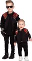 Wilbers & Wilbers - Punk & Rock Kostuum - Punkrock Baby Vest Kind - Rood, Zwart - Maat 86 - Carnavalskleding - Verkleedkleding