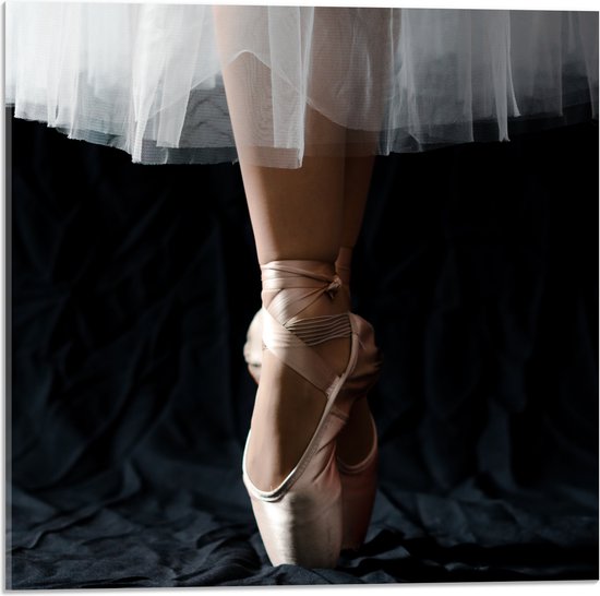 Acrylglas - Ballerina - Balet - Schoenen - Dansen - 50x50 cm Foto op Acrylglas (Wanddecoratie op Acrylaat)
