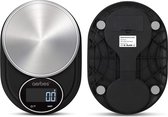 AERBES Digitale Precisie Keukenweegschaal – Weegschaal Keuken - 1gr - 5kg – LCD Scherm - Zwart