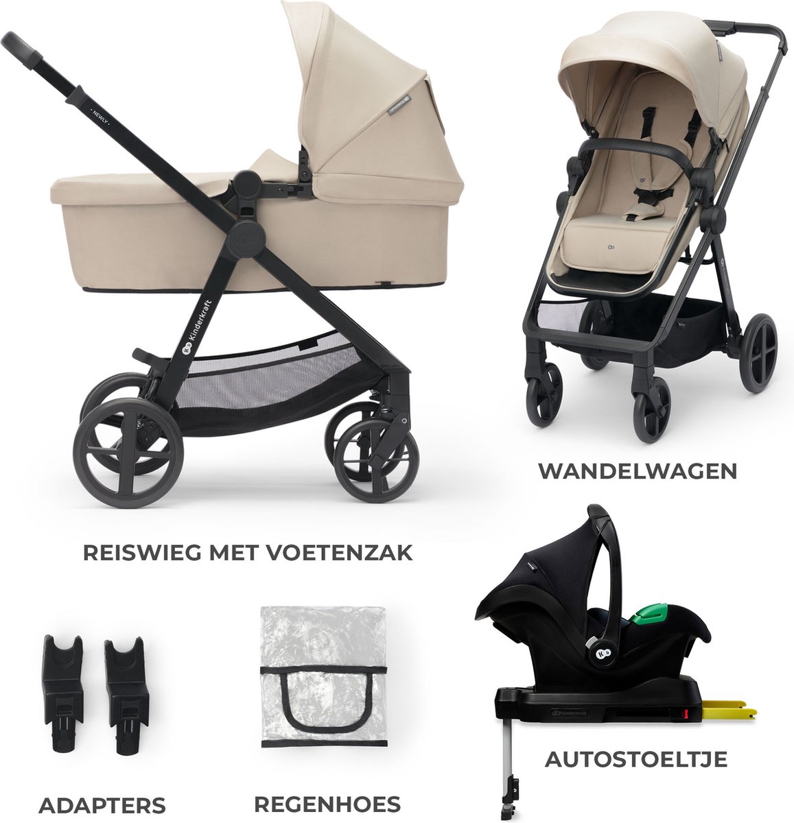 Kinderkraft NEWLY - Kinderwagenset 4in1 (EAN: ...3472) - afbeelding 3