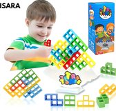 ISARA Tetris Spel XL 2024 – 48 Stukken – Tetra Tower Evenwichtsspel – Balance – Leerzaam Montessori Speelgoed – Tetris 3D