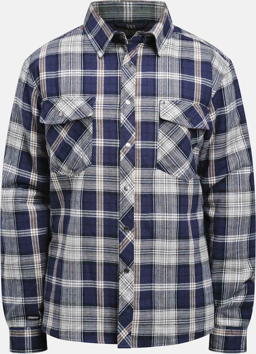Jobman 5157 Flannel Shirt Lined 65515701 - Navy/Grijs - 3XL