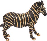 Housevitamin - Zebra met gouden strepen - Zwart - 13,5x4x12cm