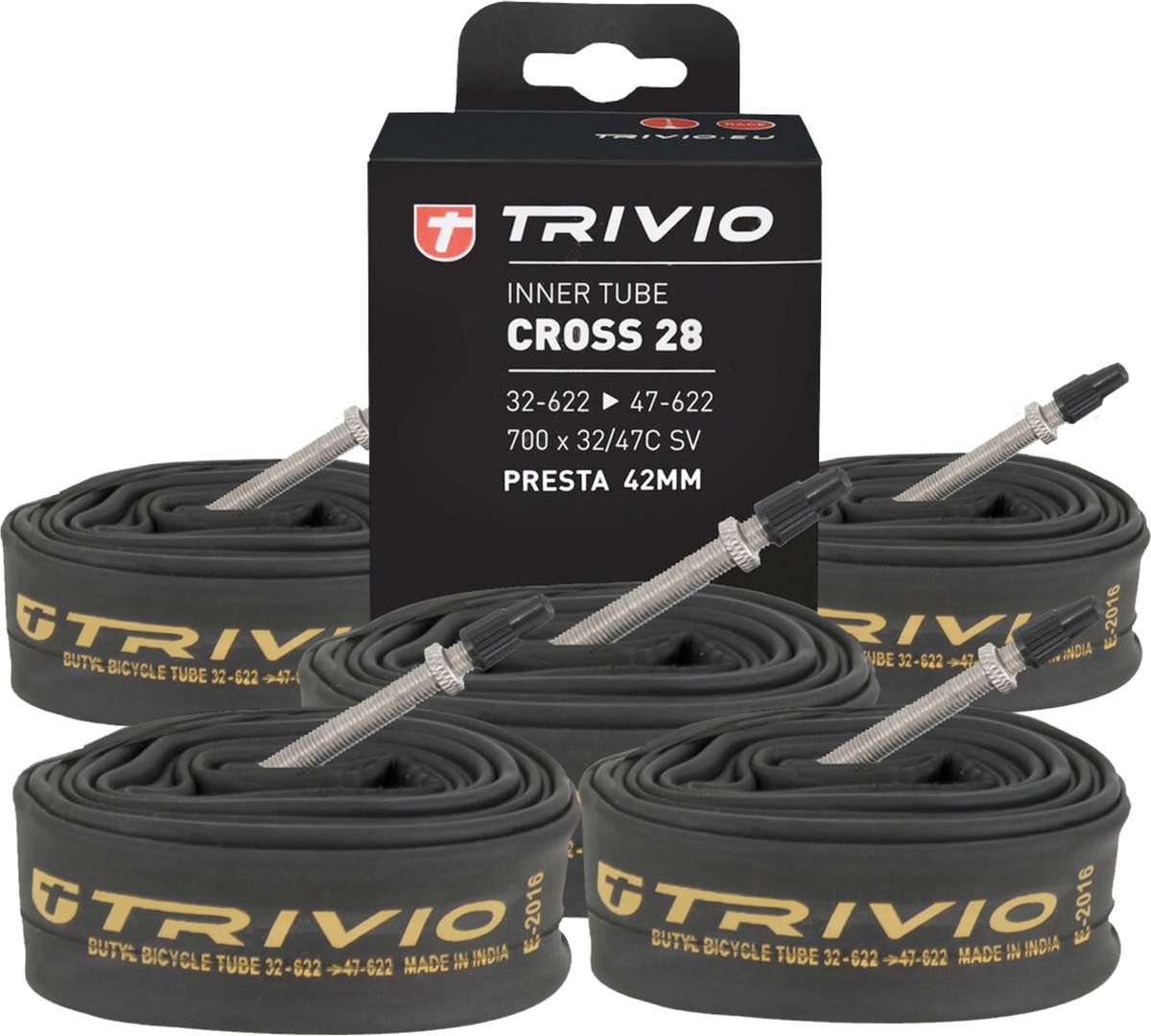 Trivio - Cross Binnenband 700X32/47C SV 42MM Presta 5 stuks voordeelpakket