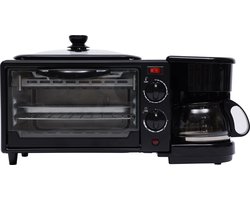 Het 3-in-1 Ontbijtstation - Koffiezetten - Brood Roosteren - Eieren Bakken - Oven - Camping kookstel - Studenten woning - Keukenmachine