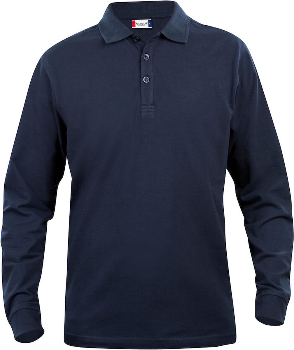 Clique Basic Polo L/S Junior 028233 - Dark Navy - 90-100