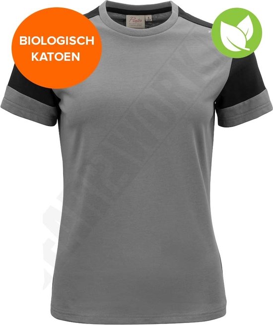 Printer Prime T-Shirt Dames Zwart/Oranje - Maat L