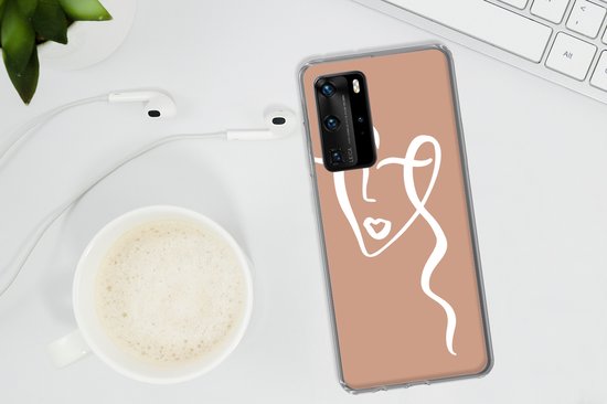 Coque Huawei P40 Pro - Femme - Visage - Abstrait - Siliconen