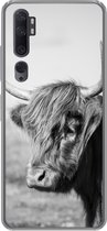 Geschikt voor Xiaomi Mi Note 10 Pro hoesje - Schotse Hooglander - Dieren - Zwart - Wit - Siliconen Telefoonhoesje