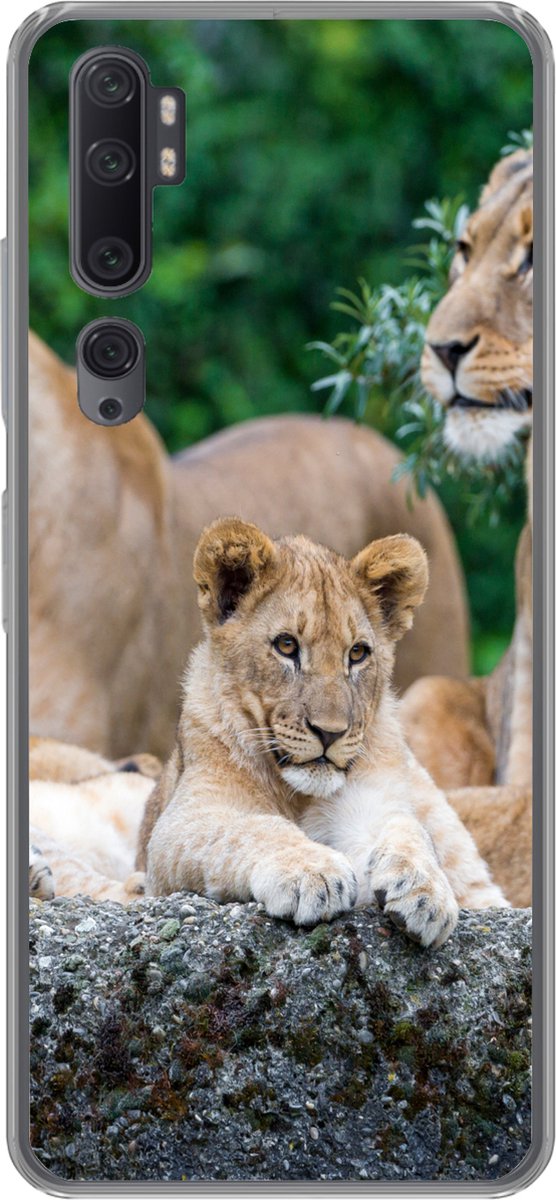 Telefoonhoesje Geschikt voor Xiaomi Mi Note 10 hoesje - Leeuwen - Dieren - Welpen - Siliconen Telefoonhoesje Telefoonhoesje