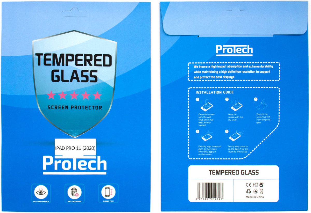 MF iPad Pro 11 (2020) Screenprotector - Tempered Glass - Beschermglas - Gehard Glas - Screen Protector Glas 2 stuks