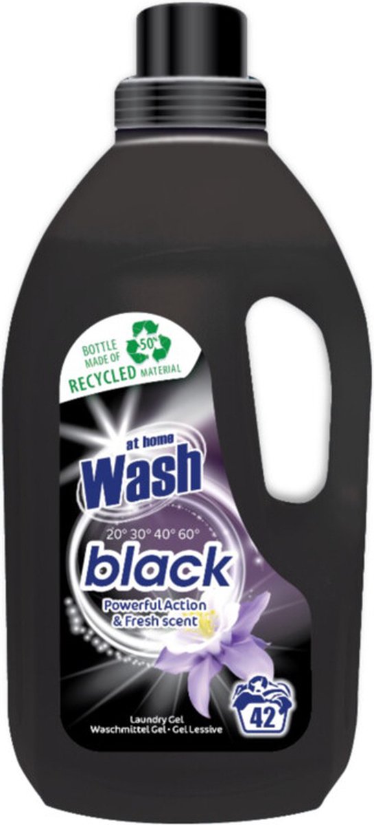 At Home Wasmiddel Black 42 Wasbeurten Zwart - 6 x 1,5 liter - Voordeelverpakking