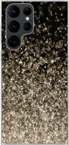 Coque Samsung Galaxy S22 Ultra - Fond Foncé Pailleté - Coque de Téléphone en Siliconen -