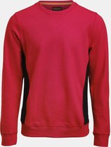 Jobman 5402 Roundneck Sweatshirt 65540220 - Rood/Zwart - M