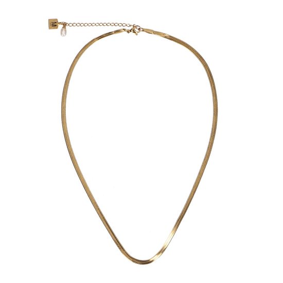 Manfield - Dames - Goudkleurige ketting van stainless steel - Maat 1