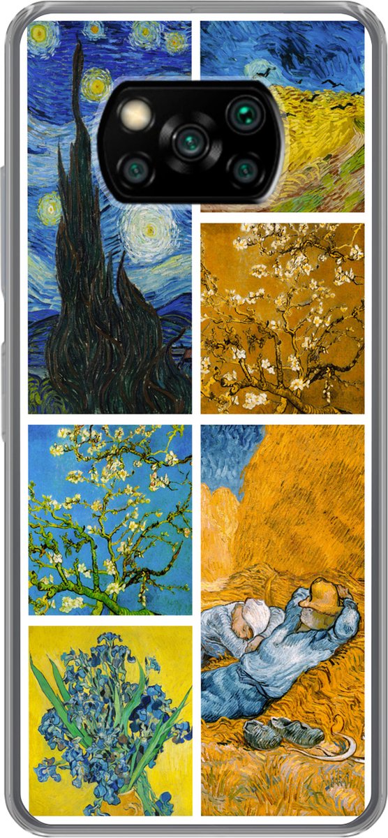 Telefoonhoesje Geschikt voor Xiaomi Geschikt voor Poco X3 NFC hoesje - Van Gogh - Collage - Oude Meesters - Siliconen Telefoonhoesje Telefoonhoesje