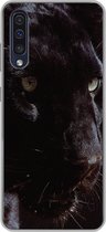 Geschikt voor Samsung Galaxy A50 hoesje - Panter - Dier - Zwart - Siliconen Telefoonhoesje